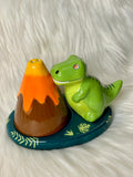 T-Rex & Volcano - Salt and Pepper Shaker Set