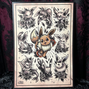 Pokemon A4 Print - Art By Rose Demon