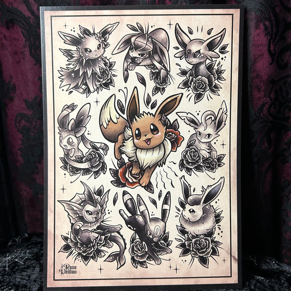 Pokemon A4 Print - Art By Rose Demon
