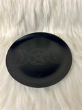 Iron Triple Moon Offering Plate - Cande Holder