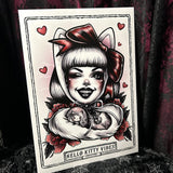 Hello Kitty Vibes A3 Print - Art By Rose Demon