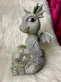 Baby Dragon with light up solar ball 26cm