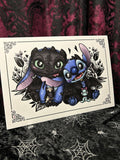 Toothless & Stitch A4 Print - Art By Rose Demon