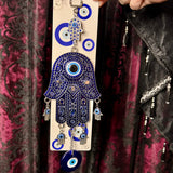 Hamsa Hand with Evil Eye Blue 28cm