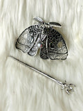 Skull Moth Hair Pin