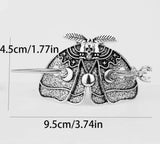 Skull Moth Hair Pin