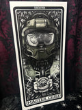 Master Chief Mini Scroll - Art By Rose Demon