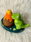 T-Rex & Volcano - Salt and Pepper Shaker Set