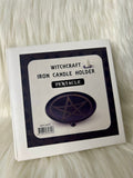 Iron Pentagram Offering Plate - Cande Holder