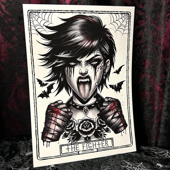 The Fighter A4 Print - Art By Rose Demon