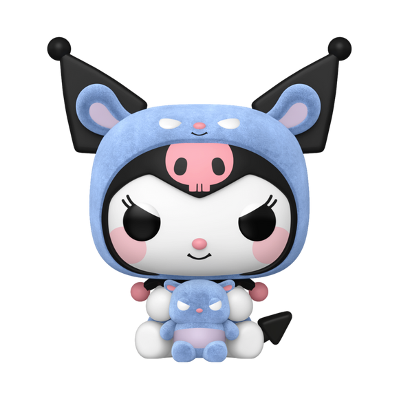 Hello Kitty - Kuromi as Baku Flocked Pop! Vinyl
