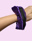 TSDC Stash Scrunchie Mini - 12cm - Satin Purple - Ribena