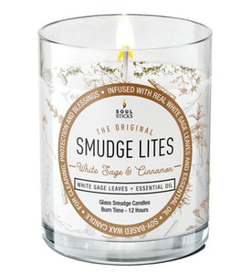 Smudge Lites - Small Soy Votive Candle - White Sage & Cinnamon