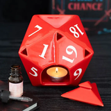 D20 Gaming Dice Shaped Ceramic Oil Burner