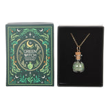 Necklace Aventurine Potion Bottle Green Witch