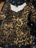 Closet Clearance - Rock Steady 2XL Leopard Peplum Top