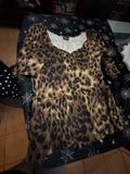 Closet Clearance - Rock Steady 2XL Leopard Peplum Top