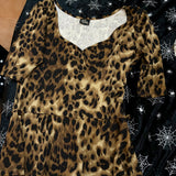 Closet Clearance - Rock Steady 2XL Leopard Peplum Top