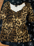 Closet Clearance - Rock Steady 2XL Leopard Peplum Top