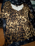 Closet Clearance - Rock Steady 2XL Leopard Peplum Top