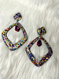 Opulence - Extra Large Diamond Dangle - Rainbow