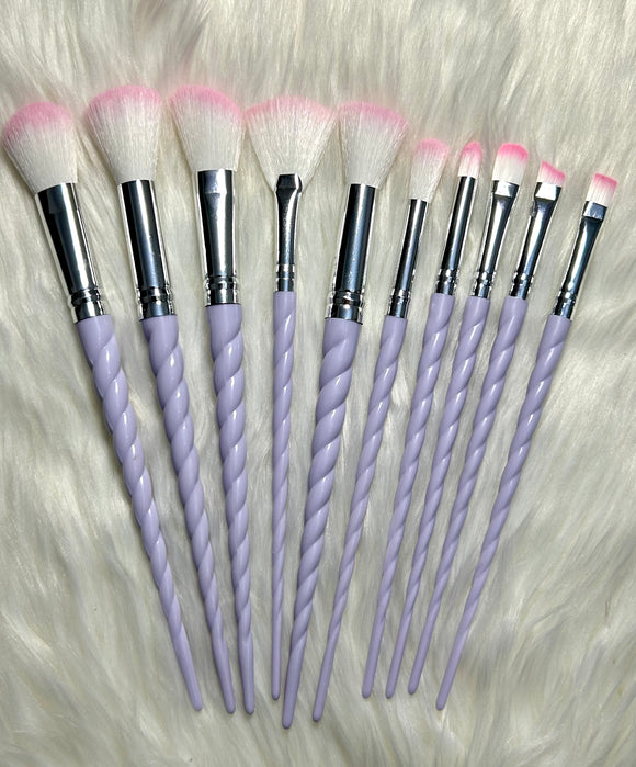 Soft Makeup Brush Set - 10 pcs