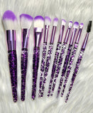 Soft Makeup Brush Set - 10 pcs