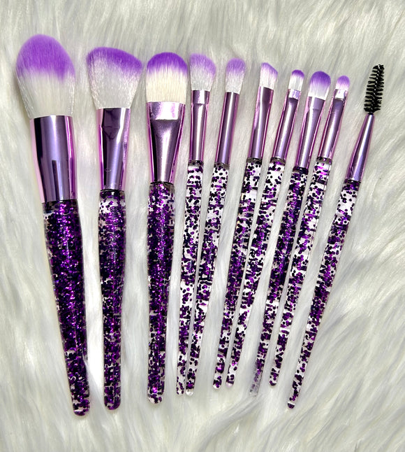 Soft Makeup Brush Set - 10 pcs