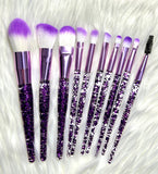 Soft Makeup Brush Set - 10 pcs