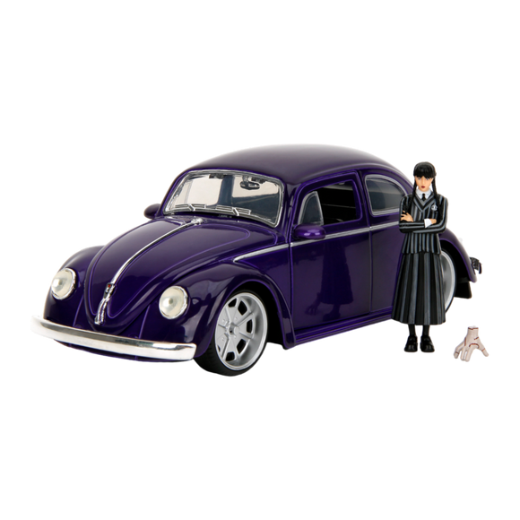 Wednesday (TV) - VW Beetle (with Wednesday) 1:24 Scale Diecast