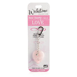 Wishstone Rose Quartz Heart - Bag Charm