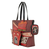 Loungefly - Beetlejuice Inferno room Tote Bag with Coin Bag