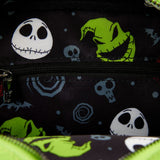 Loungefly - The Nightmare Before Christmas - Oogie Boogie Glow Crossbuddies Bag with coin bag