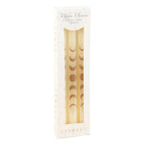 White Moon Phase Taper Diner Candles (Set of Three)