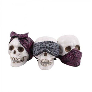 Three Wise Skulls with Bandanas