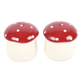 Red Mushroom Shaped Salt & Pepper Shaker Set