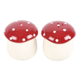 Red Mushroom Shaped Salt & Pepper Shaker Set