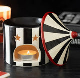 Black Striped Circus Tent Oil Burner