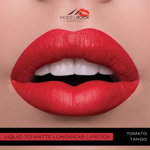 Model Rock - Liquid to Matte - Longwear Lipstick - Tomato Tango