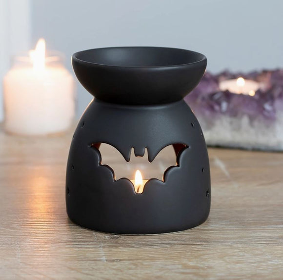 Gothic Black Bat Cut Out Oil Burner & Wax Warmer