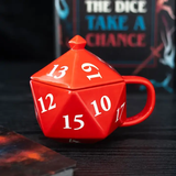 D20 Gaming Dice Shaped Ceramic Mug