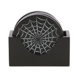 Black Spiderweb MDF Coaster Set