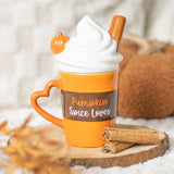 Fall Pumpkin Spice Latte Lidded Mug