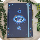Journal Evil Eye with Crystal Pen