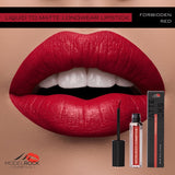 Model Rock - Liquid to Matte - Longwear Lipstick - Forbidden Red