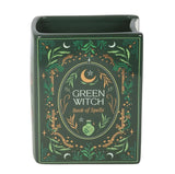 Green Witch Book Shaped Flower Vase