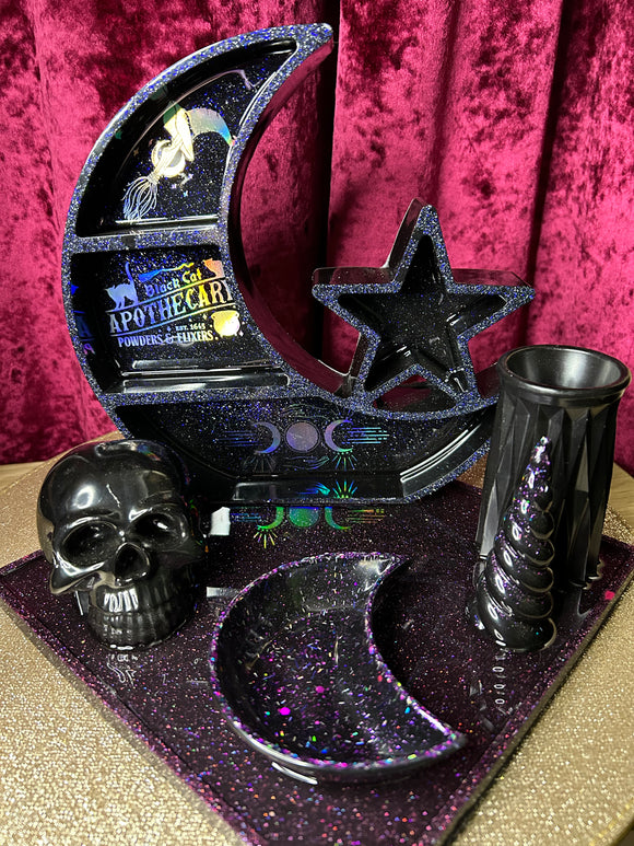 Deluxe Beauty Caddy / trinket tray - Midi - Moon