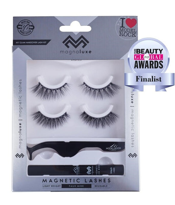 Model Rock - MAGNA LUXE Magnetic Lashes + Accessories kit - MY GLAM MAKEOVER