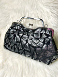 Glamour n Glitz Sequin Evening Bag - dark silver