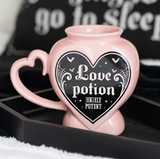 Gothic Love Potion Heart Shaped Mug